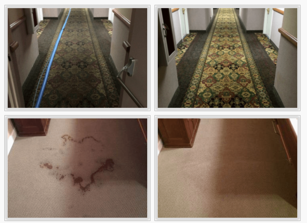 Carpet cleaning website before and after gallery.